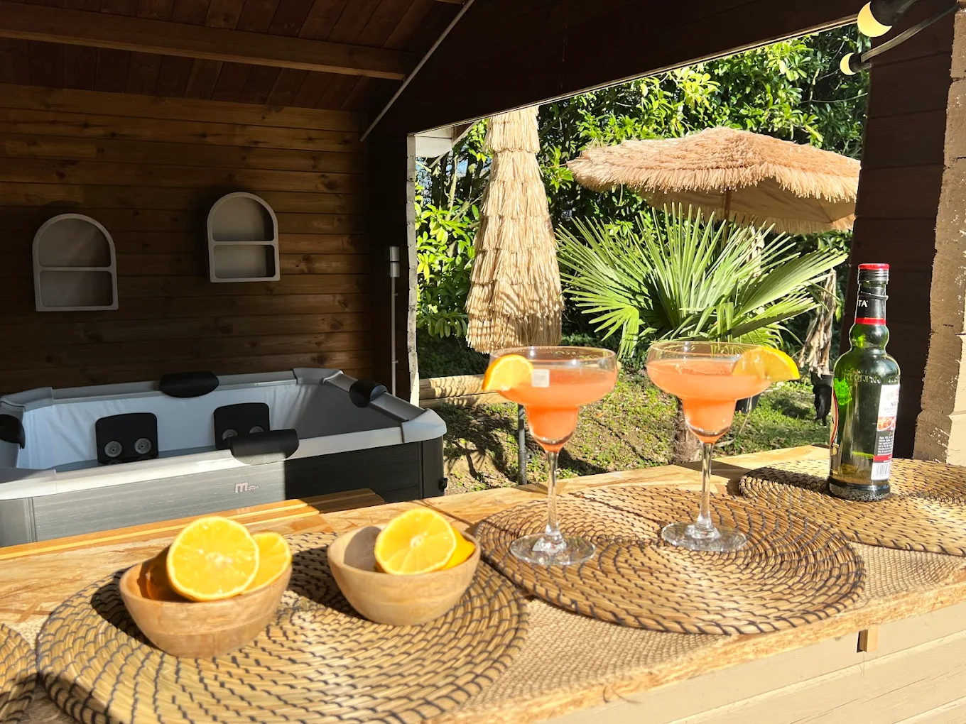 Jacuzzi et sauna dans la Villa privatisée de Montaubois